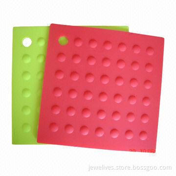 Debossed silicone coasters